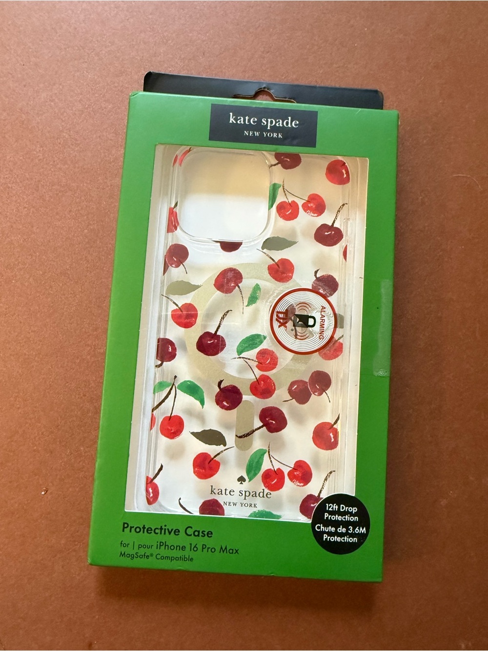 kate spade Clear Cherry Print iPhone Case - iPhone 16 Pro Max